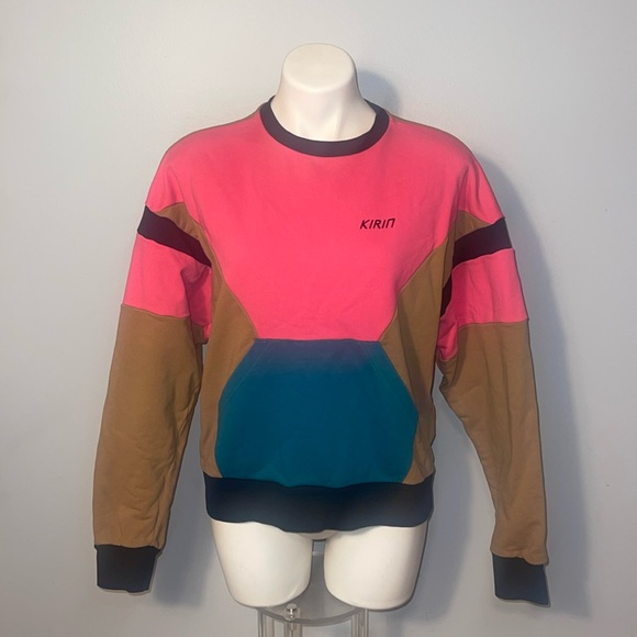 Kirin Peggy Gou Tops - Kirin Peggy Gou ladies color block sweatshirt with kangaroo pocket. Medium